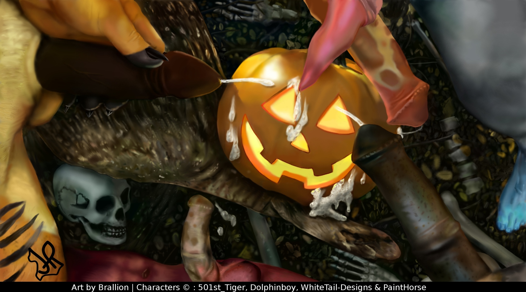 Image: Jack-o-lantern Bukakke - Commission for 501st_Tiger, dolphinboy, WhiteTail-Designs and PaintHorse.jpg